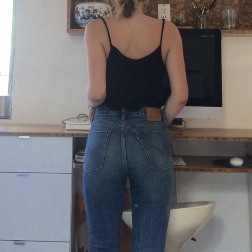 LEVI’s Wedgie Icon White Oak Cone Denim Jeans 31 - Picture 5 of 8